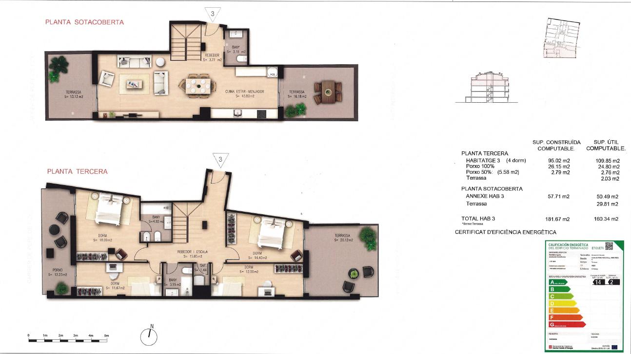 DUPLEX TERCERA PLANTA, 4 HABITACIONES Y CON TERRAZAS